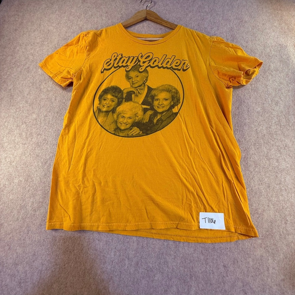 The Golden Girls Stay Golden Graphic T-Shirt Yellow Large ABC Studios Retro Tee